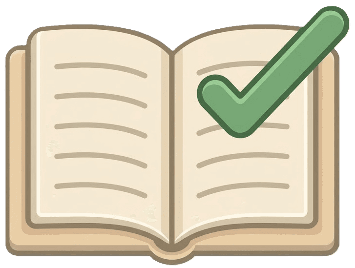 Open capability guide with a checkmark