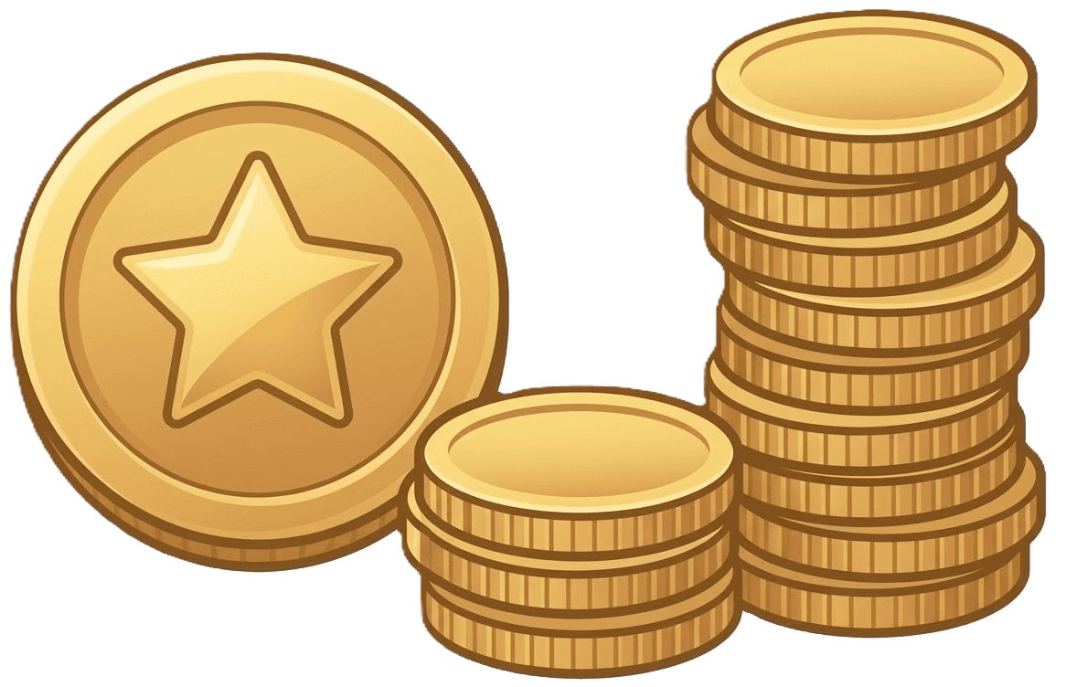 Token and stacked coin rewards